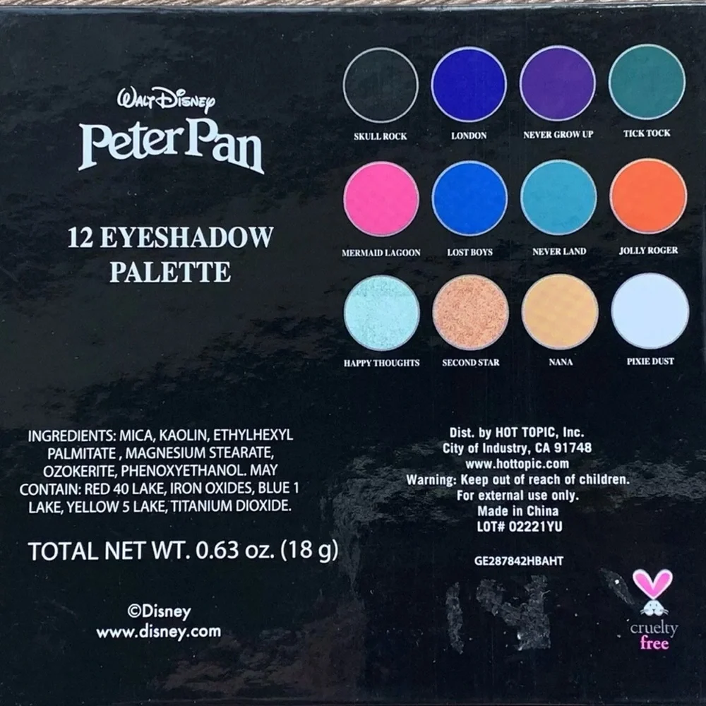 Disney Peter Pan Eyeshadow Palette